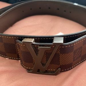 Brown Louis Vuitton belt genuine leather 100% authentic 9/10 condition